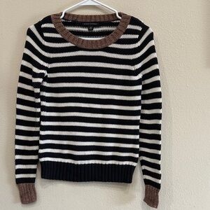 Banana Republic Striped Soft Sweater with Gold Accents Size XS